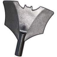 Lego batarang, tmavě šedá lesklá (37720d PEARL DARK GRAY)